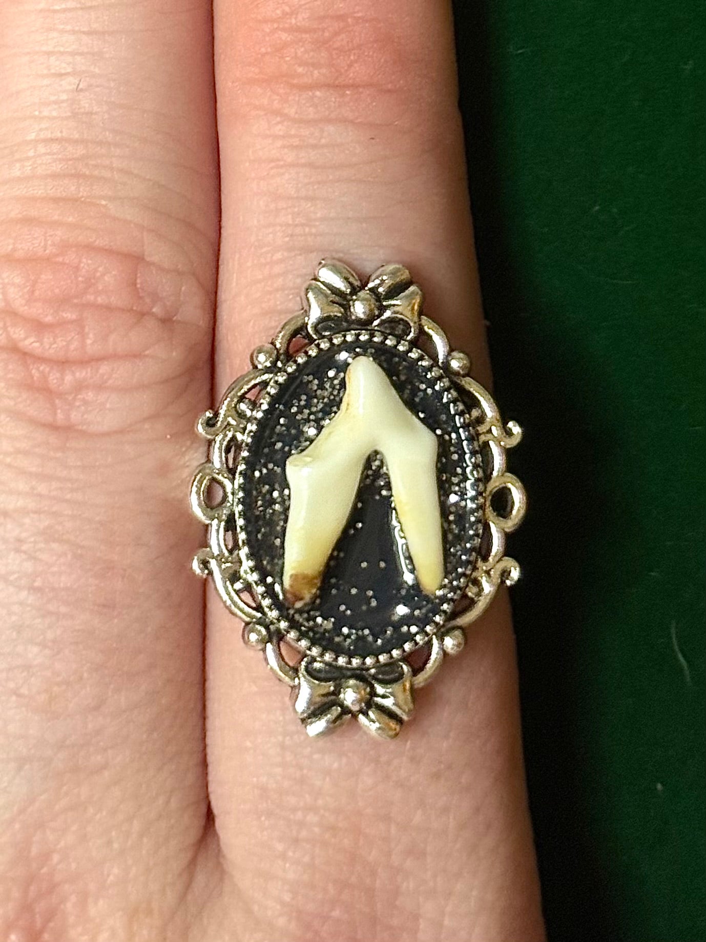 Silver bone rings