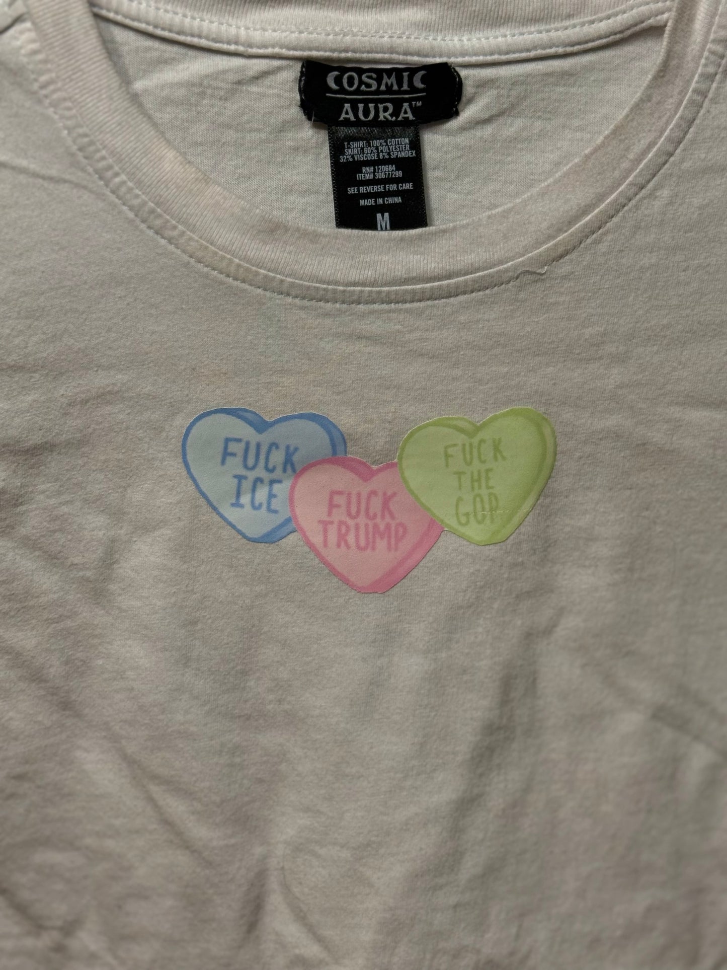 Candy Hearts Crop Top - WOMENS MEDIUM