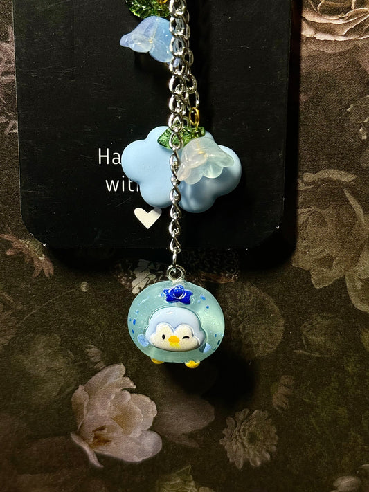 Blueberry dreams bag charm/keychain