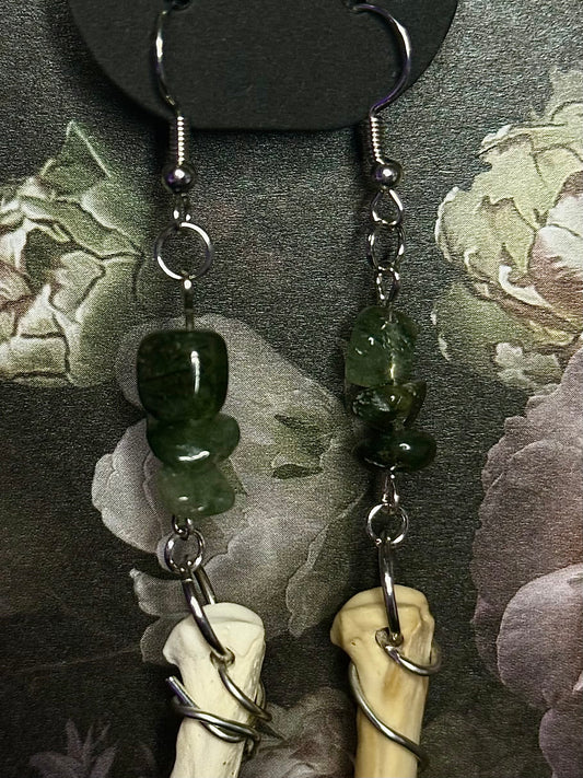 Bone doctor earrings