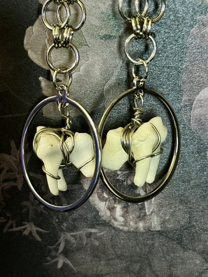 Metal mouth earrings
