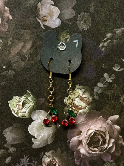 Cherry sparkle earrings