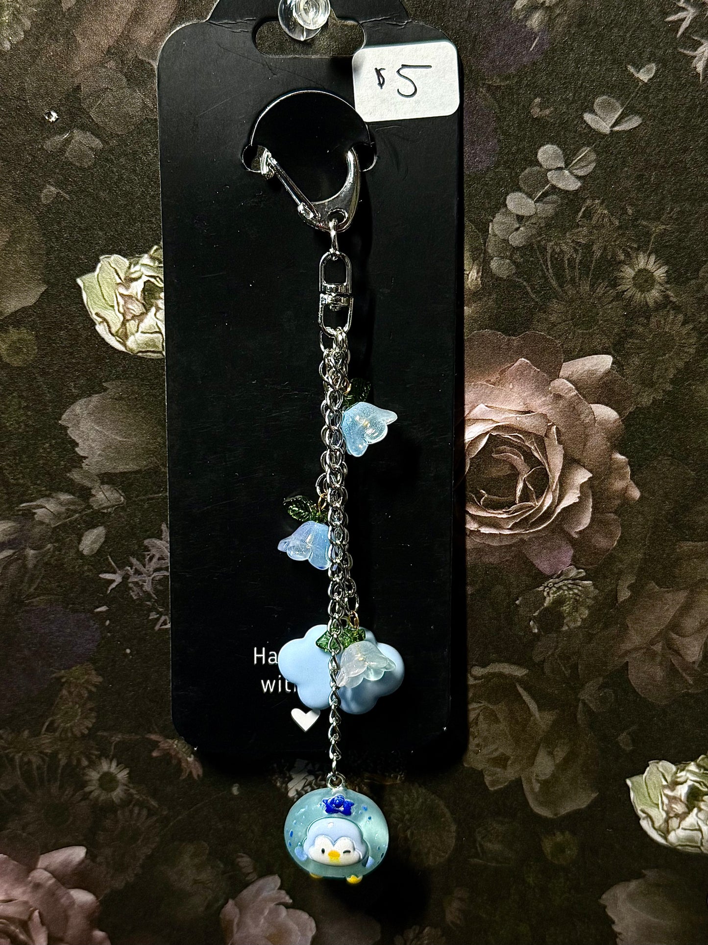 Blueberry dreams bag charm/keychain