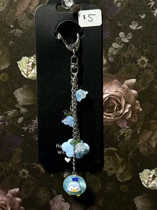 Blueberry dreams bag charm/keychain
