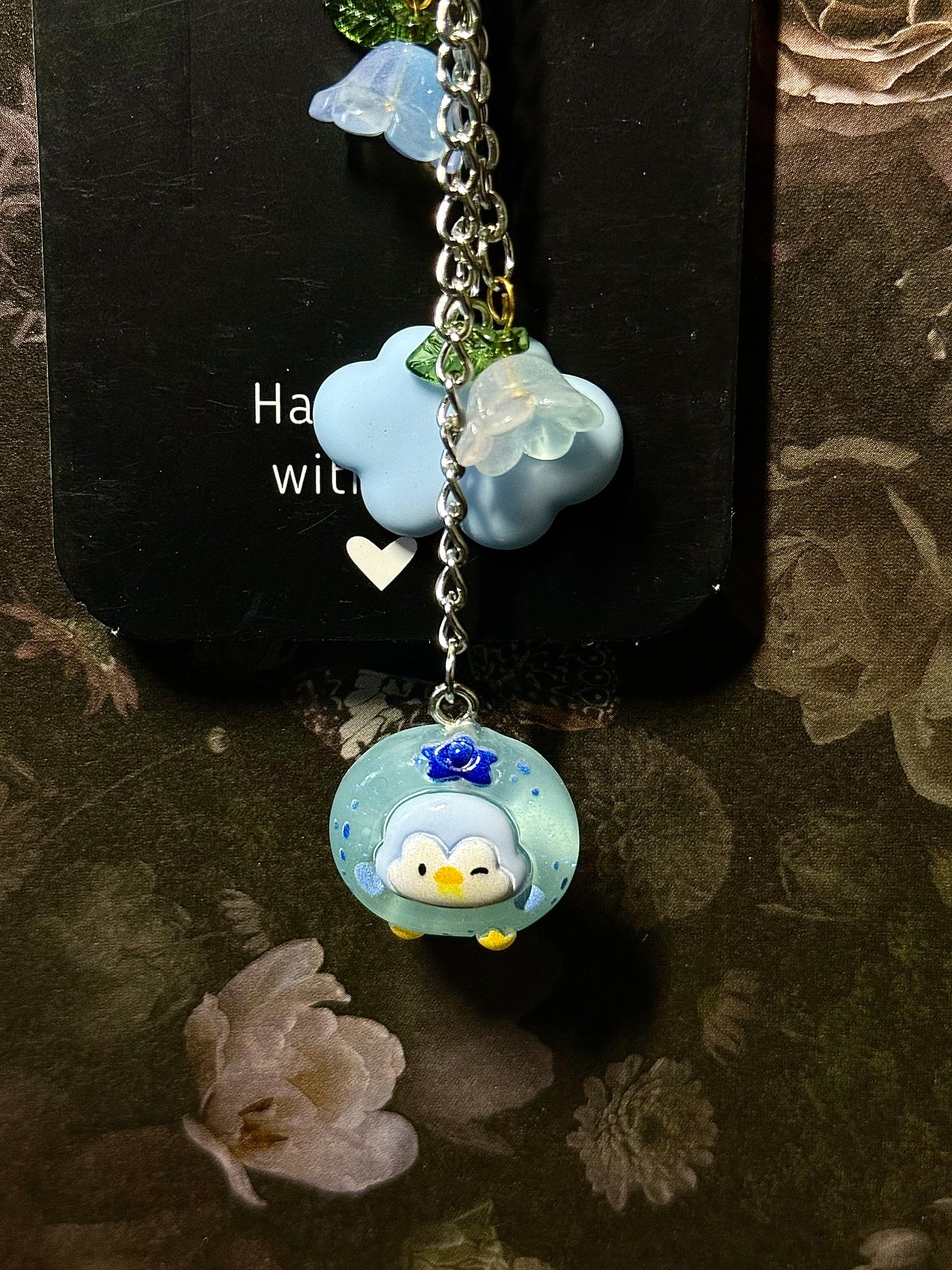 Blueberry dreams bag charm/keychain