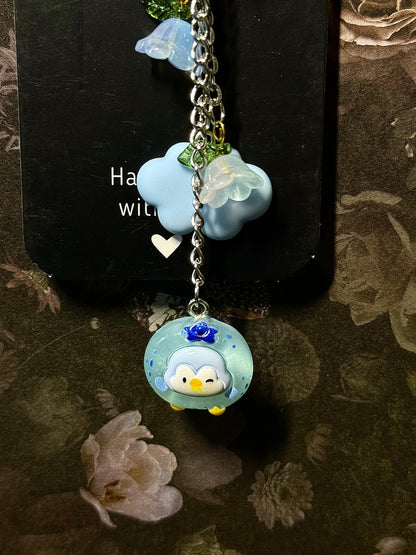 Blueberry dreams bag charm/keychain