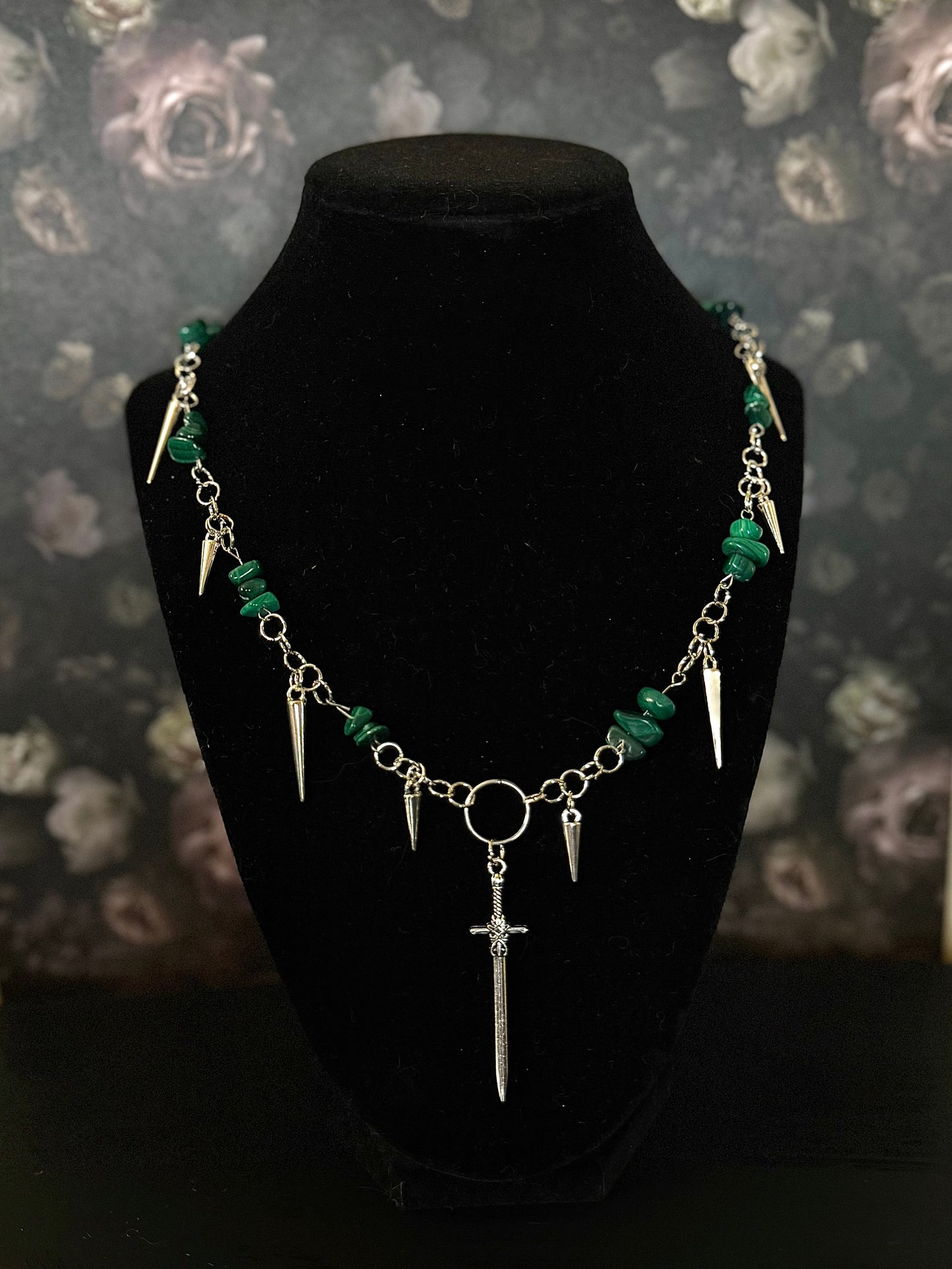 crystal sword necklace