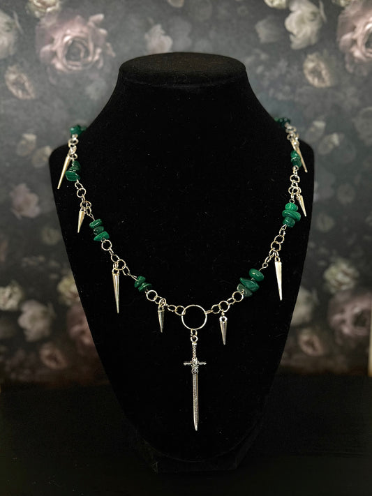 crystal sword necklace