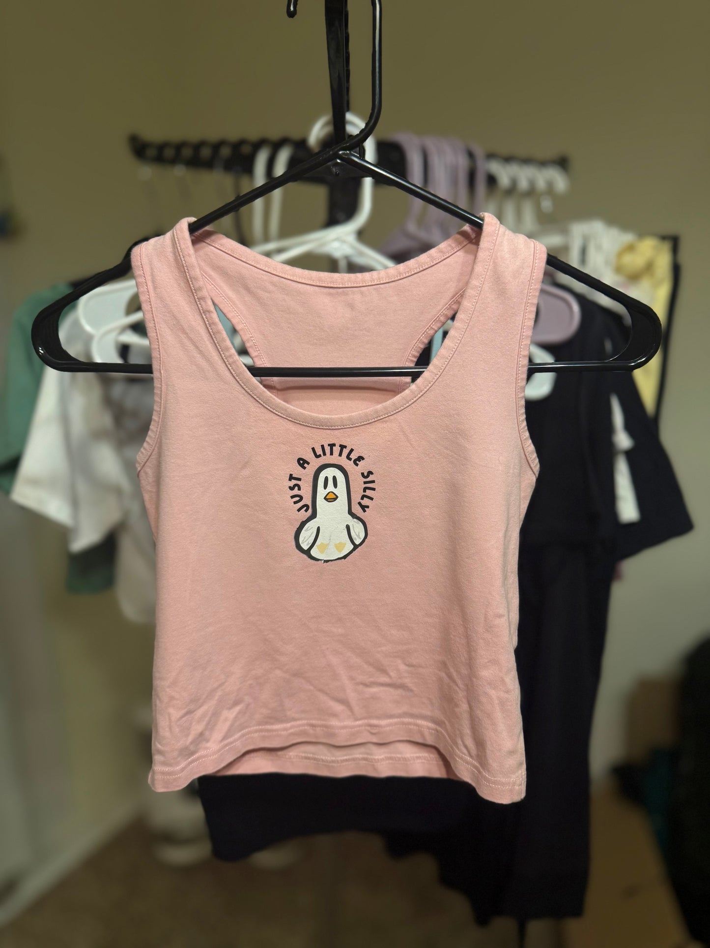 Silly Goose Racerback Cropped Tank - WOMENS SMALL