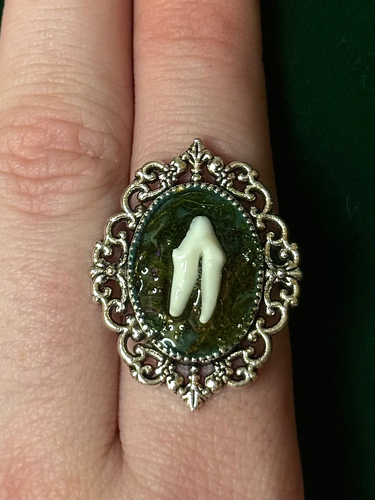 Silver bone rings