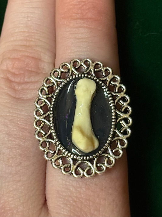 Silver bone rings
