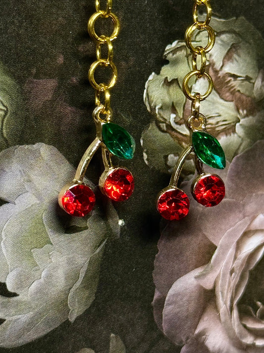 Cherry sparkle earrings