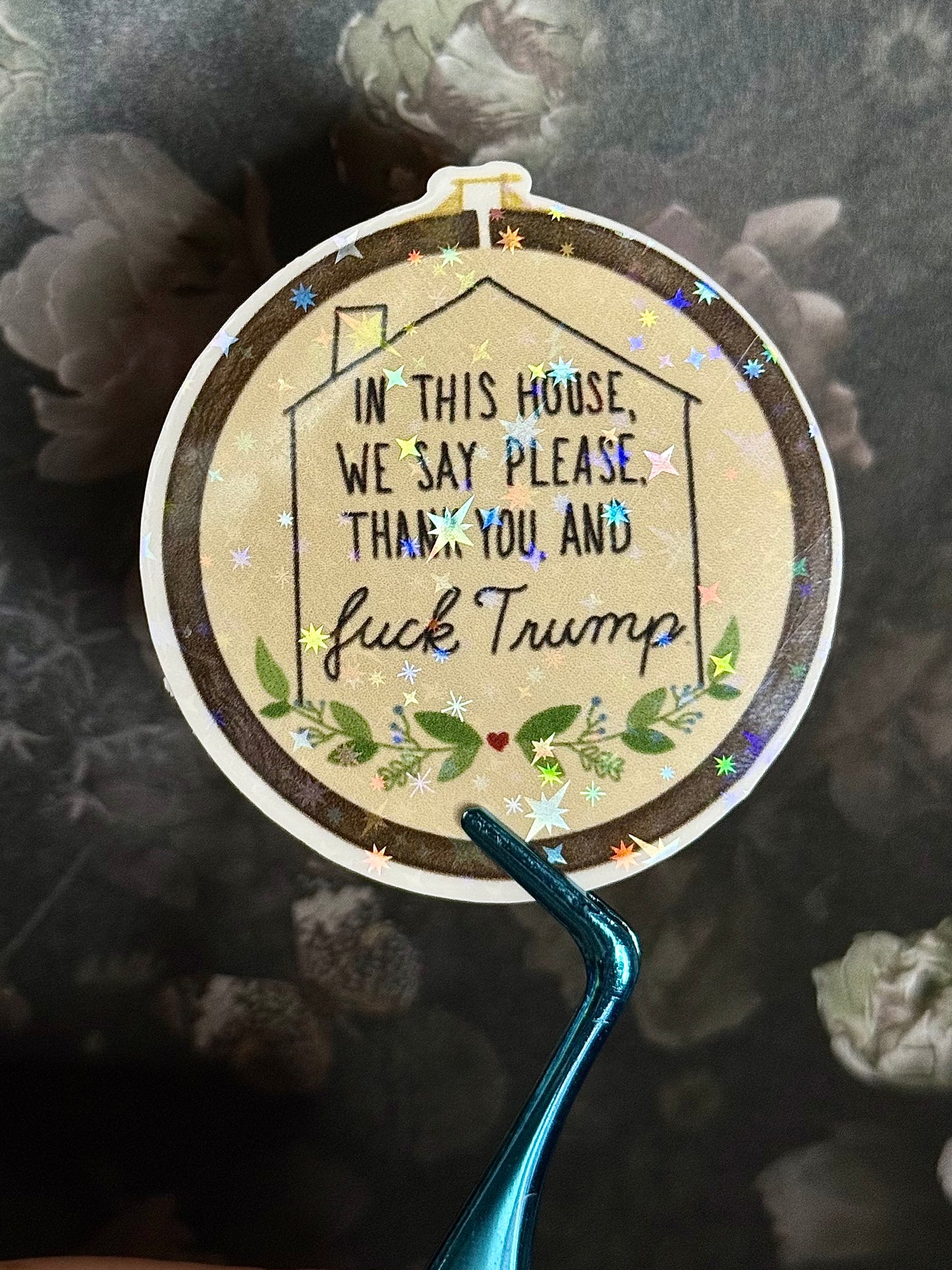 house rules embroidery hoop