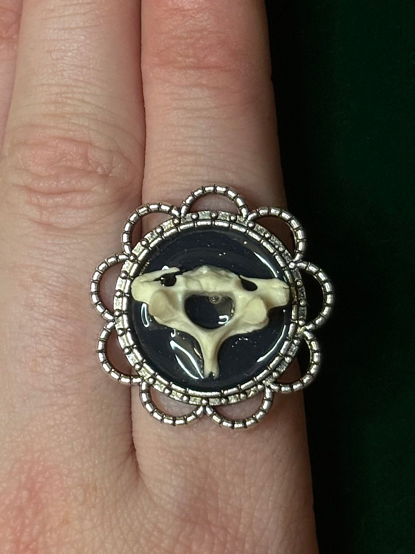 Silver bone rings